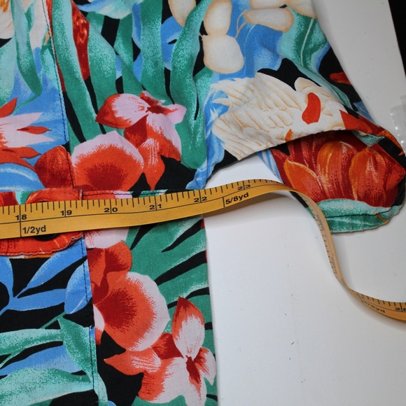 Gideon Oberson unisex Size 42 tropical hawiian floral print button shirt. - Picture 9 of 12